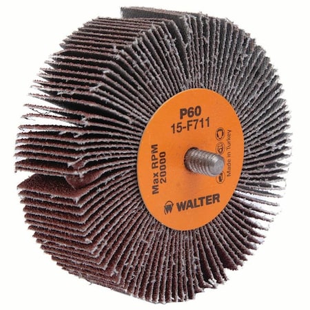 Walter Surface Technologies 3 in. x 1 in. x 1/4-20 Grit 60 Coolcut Flap Wheels 15F711